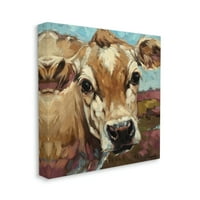 Stupell ruralna slika krava zemlja farmi životinje i insekti slikati galerija zamotana platna za tisak zidne umjetnosti