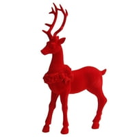 13.25 Crvena stajaća baršunasta jelena Božićna figura