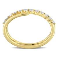 Miabella Ženska karat T.W. Dijamantni 10kt žuti zlatni zavojnica vjenčani prsten