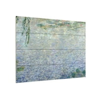 Zaštitni znak likovna umjetnost 'Waterlillies Morning II' drvena zidna umjetnost umjetnosti Vincenta van Gogh
