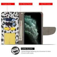 Kožni novčanik s utora za više karata za iPhone Pro Ma -leopard