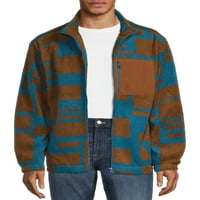 Nema granica muških i velikih muških fau zip-up jakna Sherpa, veličine xs-3xl
