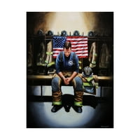 Zaštitni znak likovna umjetnost 'Molitvena vatrogasac' platno umjetnost Paul Walsh