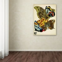 Zaštitni znak likovna umjetnost 'Papillons 15' platno umjetnost by Vintage Apple Collection