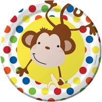 Smiješni tanjuri majmuna, 8 komada