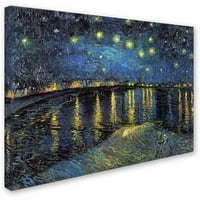 Zaštitni znak likovna umjetnost Zvjezdana noć, 1888. Canvas Wall Art Vincent Van Gogh