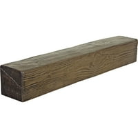 Ekena Millwork 6 H 6 d 60 w pješčana kamin od drveta mantel, vintage mahagoni