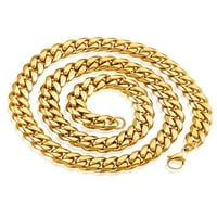 Obalni nakit Zlatni obrub od nehrđajućeg čelika ogrlica 26