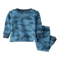 Mala planeta Carterove bebe i mališani dječaci Snug Fit Organic Dugi rukav pidžame, 2pc, mjeseci-5T