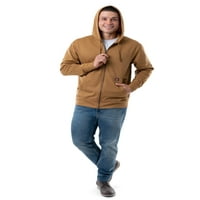 Wrangler radna odjeća muški puni zip flece izvedba kapuljača, veličina S-3xl