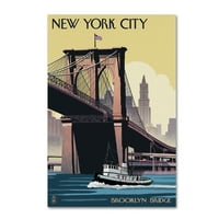 Zaštitni znak likovna umjetnost 'New York 1' Canvas Art by Lantern Press