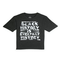 Wonder Nation Boys's Crna majica povijesti, veličine 4-18