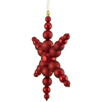 18 Crvena 3-finišna snježna pahuljica komercijalni božićni ukras