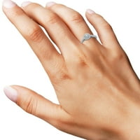 CTTW laboratorij uzgojeni dijamantni prsten za mladenke u 10k bijelom zlatu