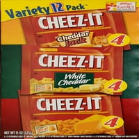 Sunshine Cheez-it Pečeni Cheddar Jack, White Cheddar i originalni paket sortiranja krekera za užinu, 1. oz., Broj