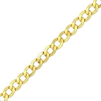 Fini nakit od 10k žutog zlata, Kubanska lančana narukvica, 8,5