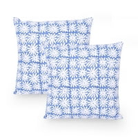 Plemenita kuća 18.00 18.00 Plava, bijela, višebojna pamučna ukrasna cvjetna jastučnica