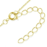Ogrlica s otvorenim krugom od 18 u zlatu preko srebra za žene, tinejdžere