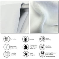 DesignArt 'siva, bijela i bijela mramorna akril i' moderna zavjesa za zamračenje