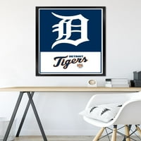 Zidni poster s logotipom Detroit Tigers, 22.375 34 uokviren