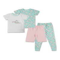 Sol Sleep baby girl & malini djevojka krafna ometaju čvrsto fit pamuk pijama set