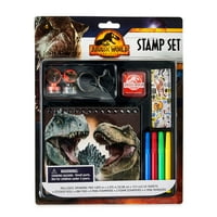 Jurassic World Dominion Set, uključuje jastučić za crtanje, kolut naljepnica, stampere i jastučić za tintu