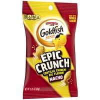 Peppedge Farm Goldfish Epic Crunch Nacho krekeri, 2. Oz. Torba za užinu
