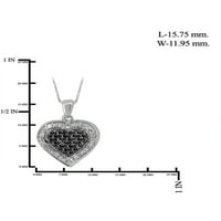 Jewelersclub Bijeli dijamantni naglasak Sterling Silver Heart privjesak, 18
