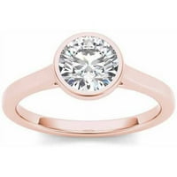 Carat T.W. Dijamantni pasijans za zaručnički prsten od ružičastih zlata od 14KT