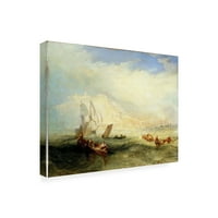 Zaštitni znak likovne umjetnosti 'Line Ribolov, Off Hastings' platno umjetnost od strane Turnera