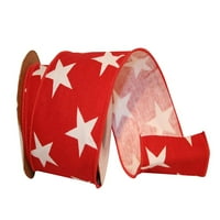 Patriotska zvijezda papirna vrpca crveno-bijela 2,5 inča 10 inča 1 pakiranje