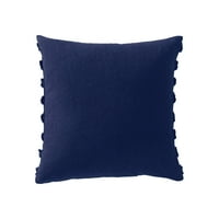 Osnovni jastuk ukrasni jastuk, teksturirana pruga, kvadrat, mornarica, 18'x18 '', 1pack
