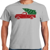 Muška majica s grafičkim prikazom svečanog božićnog drvca u SAD-u
