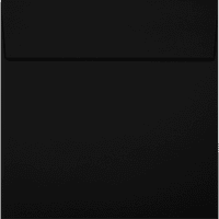 Papir kvadrat pozivnice Peel & Press omotnice, 1 2, ponoćna crna, pakiranje