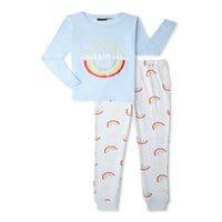 Kidtopia Girls Top i hlače dugih rukava, dvodijelni set za spavanje pidžame, veličine 6x-14