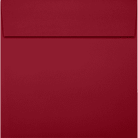Papir Square Pozivnica Peel & Pritisnite omotnice, 1 2, Garnet Red, Pack