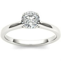 Carat T.W. Dijamantni pasijans 14KT zaručnički prsten od bijelog zlata