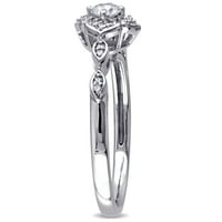 Carat T.W. Dijamant 10KT bijelo zlato beskonačno obećanje prsten
