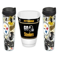 Pittsburgh Steelers zdjela za užinu i preko Oz Tumblera s poklopcima s poklopcima