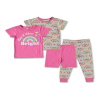Sol Sleep Baby Girl & Toddler Girl Rise & Shine Bright Skill Fit Cotton Pidžama set, Veličina MENDA-4T