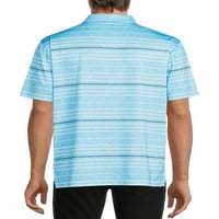 Muške polo majice za golf s kratkim rukavima i kratkim rukavima s prugastim printom, do 5 inča