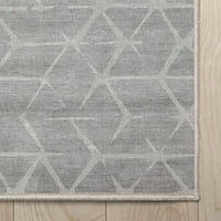 Dobro tkani apstraktni kintsugi moderni geometrijski ravni tkani sivi 5'3 7'3 područja prostirka
