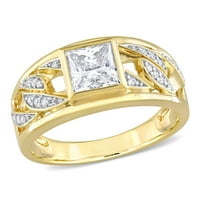 Muški Moissanite prsten od 10k žutog zlata, izrađen od 1k od 1k