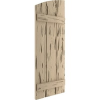 Ekena Millwork 1 2 W 74 h Timbertane Pecky Cypress Three Board Pridružena ploča-n-batten w eliptična gornja kapka