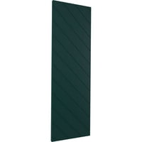 Ekena Millwork 12 W 44 H TRUE FIT PVC dijagonalni sloj moderni stil Fiksni nosač, toplinski zeleni