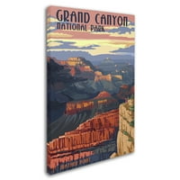 Zaštitni znak likovne umjetnosti 'Grand Canyon' platno umjetnost od Lantern Pressa