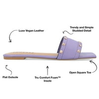 Kolekcija Journee Women Treene Tru Comfort Pjena klizanja na klizačkim ravnim sandalama