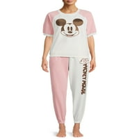 Disney ženskog i ženskog plus pidžama Mickey Mouse, 2-komad