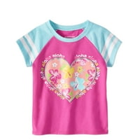 Tropska cvjetna majica s uzorkom srca za djevojčice