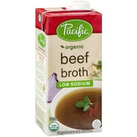 Pacifički organski niski natrijev goveđi juha, fl oz